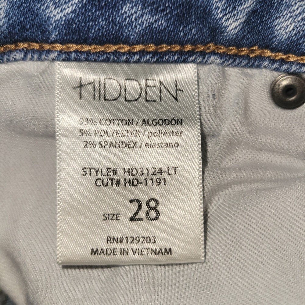 Hidden Jeans Los Angeles Light Wash High Rise Flare Denim Jeans Womens Size 28 - Picture 9 of 10